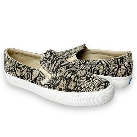 Keds Snake Print Slip-On Sneakers 8 neutral natural reptile Dream Foam shoes - Picture 1 of 11